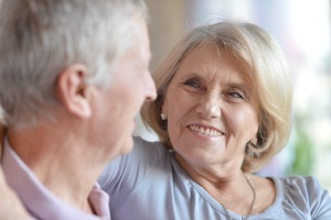 older couple talking about Aging In Place