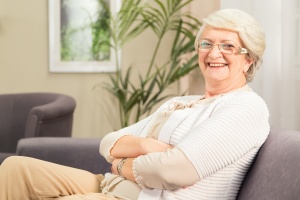 older women at her home Aging In Place