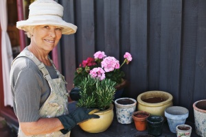 active women who is a Aging Parents gardening
