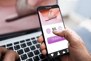 donating 5 usd from mobile